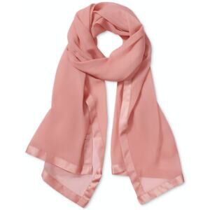 Calvin Klein Satin Trim Chiffon  Evening Wrap‎ One Size Desert Rose